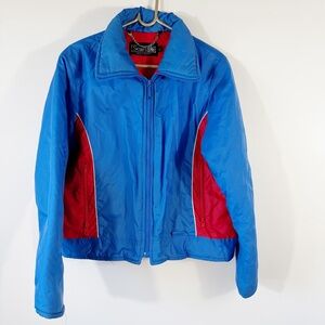 Vintage Sears Ski Winter Jacket Red White Blue Size L